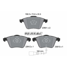 TEXTAR fékbetétkészlet, tárcsafék TEXTAR 2380101 autóalkatrész