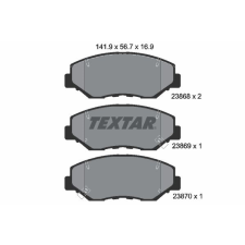 TEXTAR fékbetétkészlet, tárcsafék TEXTAR 2386801 autóalkatrész