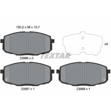 TEXTAR fékbetétkészlet, tárcsafék TEXTAR 2396601 autóalkatrész