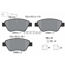 TEXTAR fékbetétkészlet, tárcsafék TEXTAR 2397901 autóalkatrész