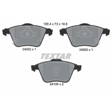 TEXTAR fékbetétkészlet, tárcsafék TEXTAR 2400201 autóalkatrész