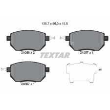 TEXTAR fékbetétkészlet, tárcsafék TEXTAR 2405601 autóalkatrész