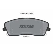 TEXTAR fékbetétkészlet, tárcsafék TEXTAR 2416601 autóalkatrész