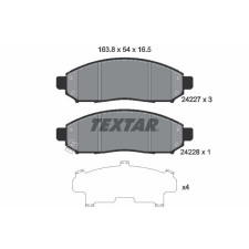 TEXTAR fékbetétkészlet, tárcsafék TEXTAR 2422701 autóalkatrész