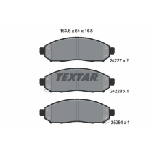 TEXTAR fékbetétkészlet, tárcsafék TEXTAR 2422704 autóalkatrész