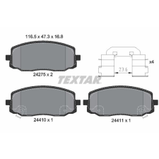 TEXTAR fékbetétkészlet, tárcsafék TEXTAR 2427501 autóalkatrész