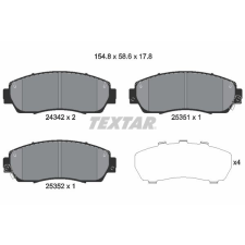 TEXTAR fékbetétkészlet, tárcsafék TEXTAR 2434201 autóalkatrész