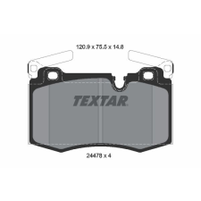 TEXTAR fékbetétkészlet, tárcsafék TEXTAR 2447801 autóalkatrész
