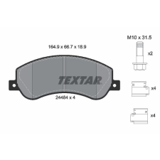 TEXTAR fékbetétkészlet, tárcsafék TEXTAR 2448404 autóalkatrész