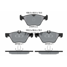 TEXTAR fékbetétkészlet, tárcsafék TEXTAR 2472201 autóalkatrész