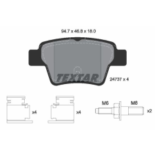 TEXTAR fékbetétkészlet, tárcsafék TEXTAR 2473701 autóalkatrész
