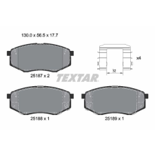 TEXTAR fékbetétkészlet, tárcsafék TEXTAR 2518701 autóalkatrész