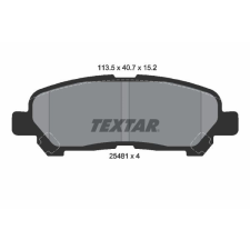 TEXTAR fékbetétkészlet, tárcsafék TEXTAR 2548101 autóalkatrész