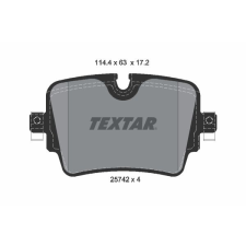 TEXTAR fékbetétkészlet, tárcsafék TEXTAR 2574201 autóalkatrész