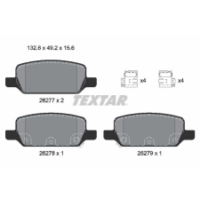TEXTAR fékbetétkészlet, tárcsafék TEXTAR 2627701 autóalkatrész