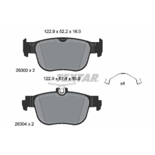 TEXTAR fékbetétkészlet, tárcsafék TEXTAR 2630301 autóalkatrész