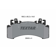 TEXTAR fékbetétkészlet, tárcsafék TEXTAR 2640401 autóalkatrész