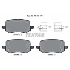 TEXTAR fékbetétkészlet, tárcsafék TEXTAR 2648701 autóalkatrész