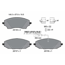 TEXTAR fékbetétkészlet, tárcsafék TEXTAR 2673601 autóalkatrész