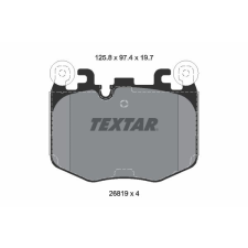 TEXTAR fékbetétkészlet, tárcsafék TEXTAR 2681901 autóalkatrész