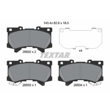 TEXTAR fékbetétkészlet, tárcsafék TEXTAR 2683201 autóalkatrész