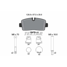 TEXTAR fékbetétkészlet, tárcsafék TEXTAR 2947801 autóalkatrész