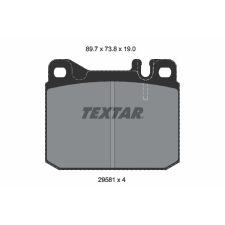 TEXTAR fékbetétkészlet, tárcsafék TEXTAR 2958105 autóalkatrész