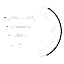 TEXTAR fékpofakészlet, rögzítőfék TEXTAR 91069100 autóalkatrész