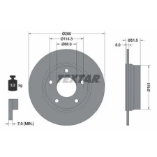 TEXTAR féktárcsa 92335803 autóalkatrész