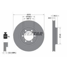 TEXTAR Féktárcsa TEXTAR 92079800 féktárcsa