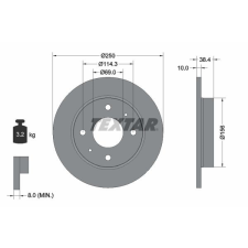TEXTAR féktárcsa TEXTAR 92134903 féktárcsa