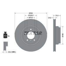 TEXTAR féktárcsa TEXTAR 92137805 féktárcsa