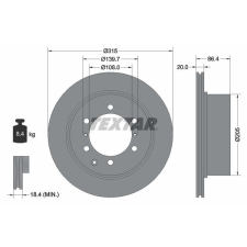 TEXTAR féktárcsa TEXTAR 92146703 féktárcsa