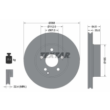 TEXTAR féktárcsa TEXTAR 92159603 féktárcsa