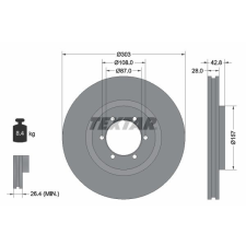 TEXTAR féktárcsa TEXTAR 92180003 autóalkatrész