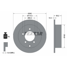 TEXTAR féktárcsa TEXTAR 92227403 féktárcsa