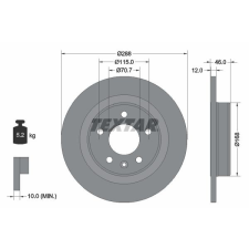 TEXTAR féktárcsa TEXTAR 92314603 féktárcsa
