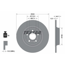 TEXTAR féktárcsa TEXTAR 92324303 féktárcsa