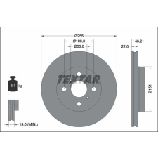 TEXTAR féktárcsa TEXTAR 92344803 féktárcsa