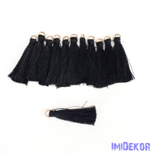  Textil bojt 4cm 12db/cs - Fekete dekorációs kellék