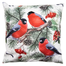  Textil párnahuzat - 45x45cm - madarak fenyőágon lakástextília