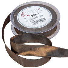  Textil szalag hagyományos drótos barna 25mmx25m dekorációs kellék