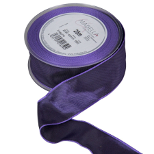  Textil szalag hagyományos drótos sötét lila 40mmx25m dekorációs kellék