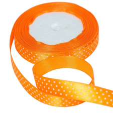  Textil szalag pöttyös sötét narancs 15mmx22m dekorációs kellék