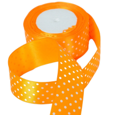  Textil szalag pöttyös sötét narancs 38mmx22m dekorációs kellék