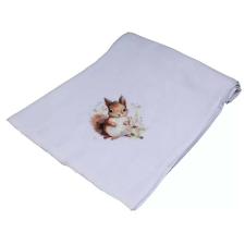 Textil tetra kifogó mókus mintával 140*140cm babatörülköző, kifogó