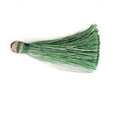  Textilbojt, menta. Hossza: 4 cm dekorációs kellék