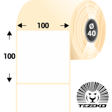 Tezeko 100 * 100 mm, öntapadós termál etikett címke (600 címke/tekercs) etikett