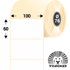 Tezeko 100 * 60 mm, öntapadós műanyag etikett címke (1500 címke/tekercs) etikett