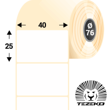 Tezeko 40 * 25 mm, öntapadós műanyag etikett címke (5000 címke/tekercs) etikett